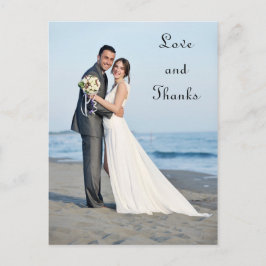 Huwelijksfoto Liefde en Bedankt - Post Kaart