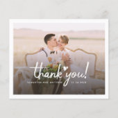 Huwelijksfoto Liefde Hart Dank je Kaart (Voorkant)