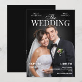 Huwelijksfoto magazine cover kaart (Voorkant / Achterkant)