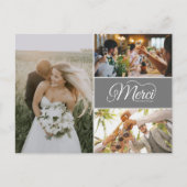 Huwelijksfoto Merci Beacoup Dank u kaart (Voorkant)