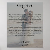 huwelijksfoto met vervaagde grijze huwelijksgeloft poster (Voorkant)