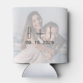 Huwelijksfoto Monogram Koelbox Blikjeskoeler (Achterkant)