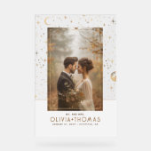 Huwelijksfoto Mr en Mrs Elegant Gift Acryl Bord (Voorkant)