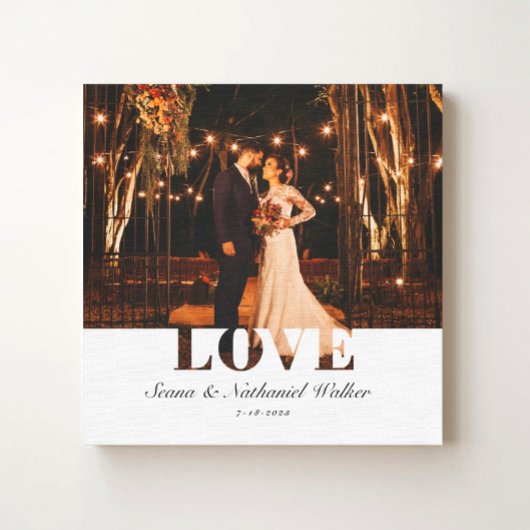 Huwelijksfoto Pasgetrouwden Aandenken Canvasprint Canvas Afdruk