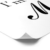 Huwelijksfoto prop bord "Ik ben haar meneer" voor  Poster (Hoek)