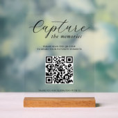 Huwelijksfoto QR-code om herinneringen vast te leg Acryl Bord (Neutraal)