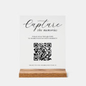 Huwelijksfoto QR-code om herinneringen vast te leg Acryl Bord (Voorkant)