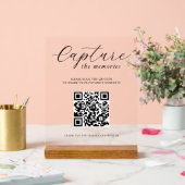 Huwelijksfoto QR-code om herinneringen vast te leg Acryl Bord (Huwelijk)