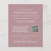 Huwelijksfoto QR Code Ontvangst uitnodiging (Achterkant)