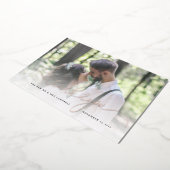 Huwelijksfoto Roos Goudfolie Dank u kaart (Gedraaid)