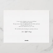 Huwelijksfoto Roos Goudfolie Dank u kaart (Achterkant)