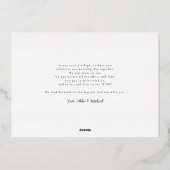 Huwelijksfoto Roos Goudfolie Dank u kaart (Achterkant)