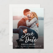 Huwelijksfoto Save the Date-ansichtkaarten | Goedk Aankondigingskaart (Voorkant / Achterkant)