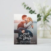 Huwelijksfoto Save the Date-ansichtkaarten | Goedk Aankondigingskaart (Staand voorkant)
