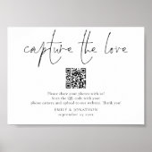 Huwelijksfoto teken QR Code Capture the Love Poster (Voorkant)