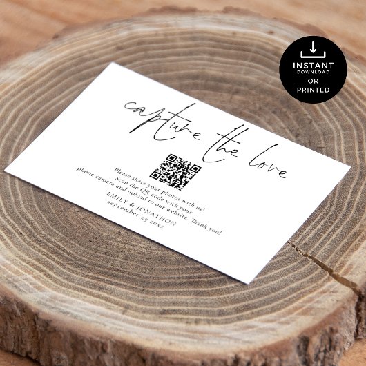 Huwelijksfoto teken QR Code Capture the Love Poster