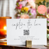 Huwelijksfoto teken QR Code Capture the Love Poster