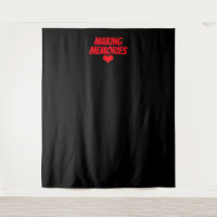 Huwelijksfotobackdrop met rode en zwarte kleuren