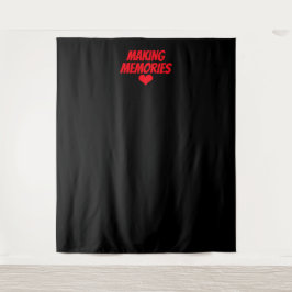 Huwelijksfotobackdrop met rode en zwarte kleuren wandkleed
