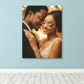 Huwelijksfotocanvas Kunst Canvas Afdruk (Insitu (Houten vloer))