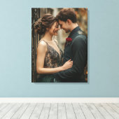 Huwelijksfotocanvas Kunst Canvas Afdruk (Insitu (Houten vloer))