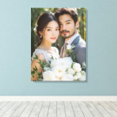 Huwelijksfotocanvas Kunst Canvas Afdruk (Insitu (Houten vloer))