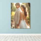 Huwelijksfotocanvas Kunst Canvas Afdruk (Insitu (Houten vloer))