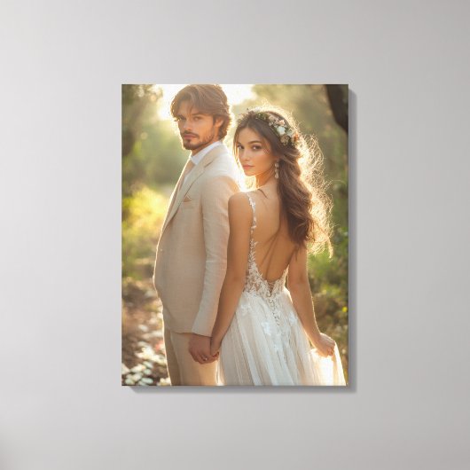 Huwelijksfotocanvas Kunst Canvas Afdruk (Voorkant)