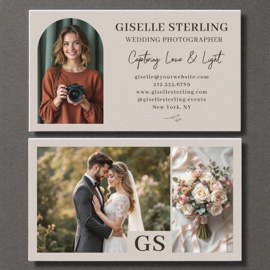 Huwelijksfotograaf Foto Luxe Script Visitekaartje