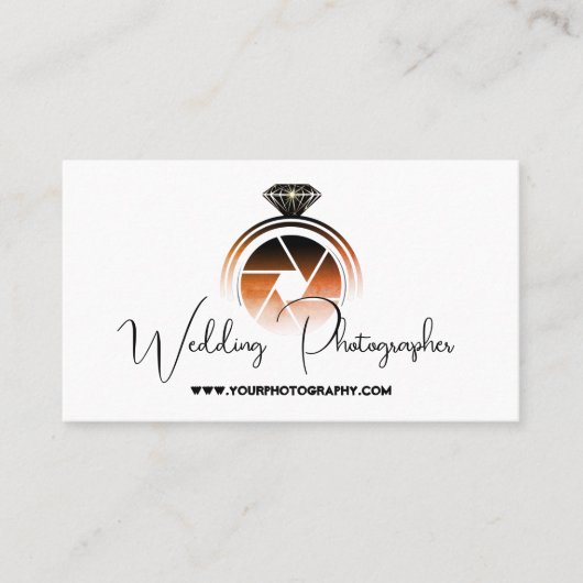 Huwelijksfotograaf v2 (verouderd & met Camera Flas Visitekaartje (Voorkant)