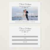Huwelijksfotografie Cadeaubon Visitekaartje (Voorkant /achterkant)