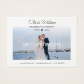 Huwelijksfotografie Cadeaubon Visitekaartje (Voorkant)