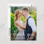 Huwelijksfotografie Calligrafie Script Bedankt Briefkaart (Voorkant / Achterkant)