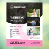 Huwelijksfotografie Venster Cling Raamsticker (Vel 3)