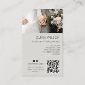 Huwelijksfotografie Volledige foto Eenvoudig Visitekaartje (Achterkant)