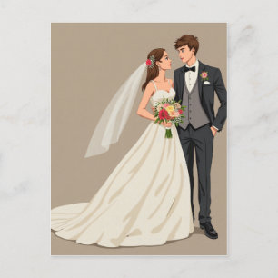 Huwelijksfotokaart Briefkaart
