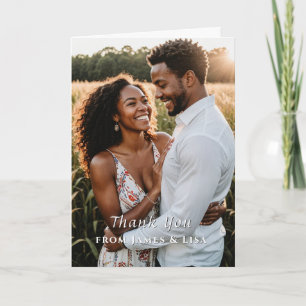 Huwelijksfotokaart met bedankje – Volledige foto Bedankkaart