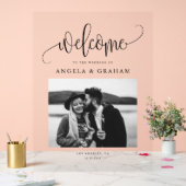 Huwelijksfotoontwerp met zwarte kalligrafie acryl bord (Huwelijk)