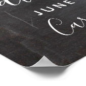 Huwelijksfotoprop Krijtbord Bewaar de Datum Poster (Hoek)