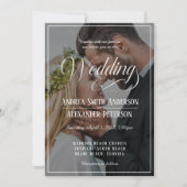 Huwelijksfoto's Dubbelzijdige Uitnodiging (Voorkant)