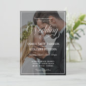 Huwelijksfoto's Dubbelzijdige Uitnodiging (Staand voorkant)