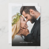 Huwelijksfoto's Dubbelzijdige Uitnodiging (Achterkant)