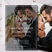 Huwelijksfoto's Dubbelzijdige Uitnodiging