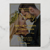 Huwelijksfoto's Dubbelzijdige Uitnodiging (Voorkant)