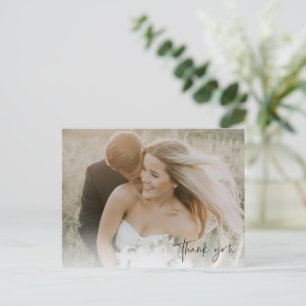 Huwelijksfotoscript Dank u Briefkaarten