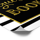 Huwelijksgastenboek Bord Goud Zwart Strepen Poster (Hoek)