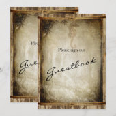 Huwelijksgastenboek Bord - Zeehout Kaart (Voorkant / Achterkant)