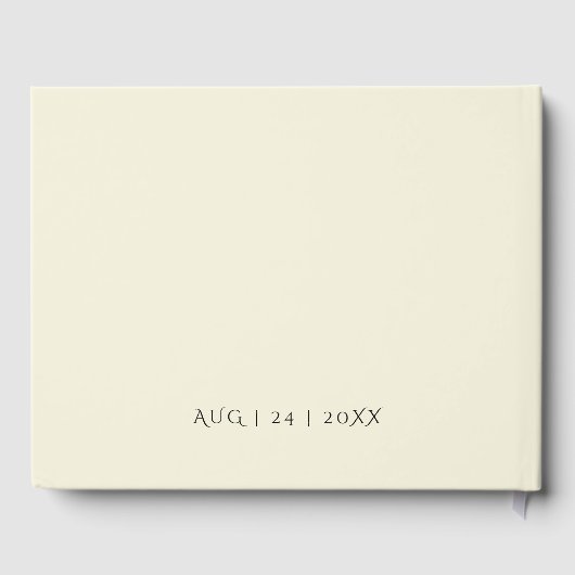 Huwelijksgastenboek | Elegante Bleekgele Roos Gastenboek (Achterkant)