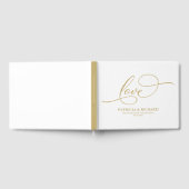 Huwelijksgastenboek Goud Folie Elegant Schrift Gastenboek (Volledig)