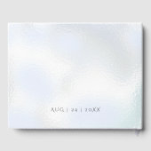 huwelijksgastenboek | Icy Blue Shimmer Gastenboek (Achterkant)
